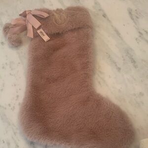 Blush pink Victoria's Secret Stocking with Bow and pom poms 🌸🌸🌸Christmas